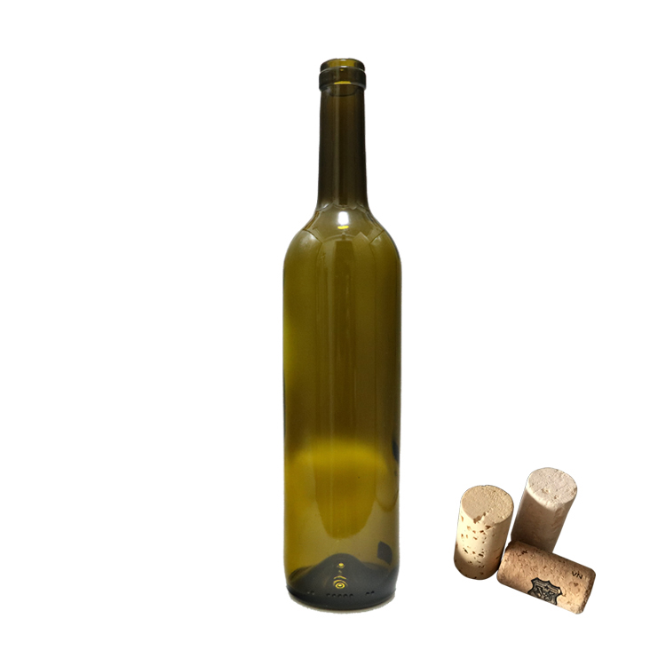 750ml round red wine bouteille en verre 75cl bordeaux sample pack bottle CY-057