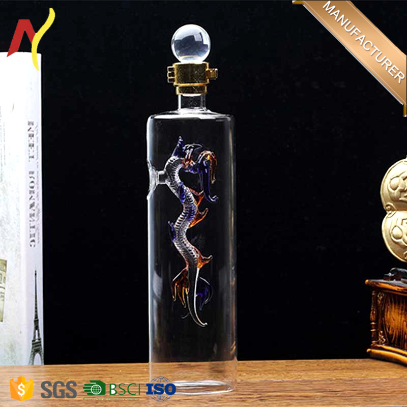 750ml round royal dragon vodka bottle for tequila and brandy