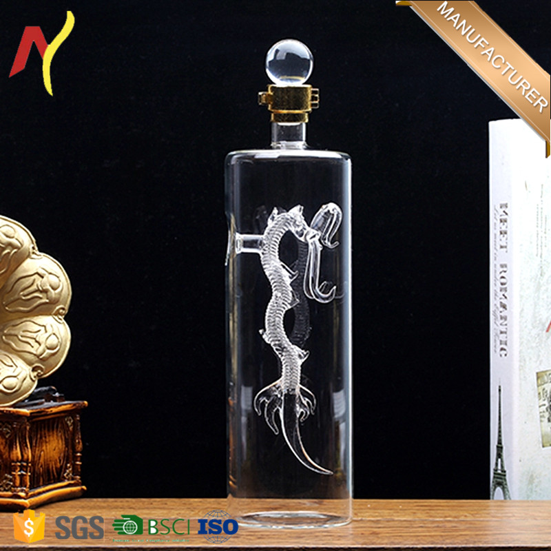 750ml round royal dragon vodka bottle for tequila and brandy