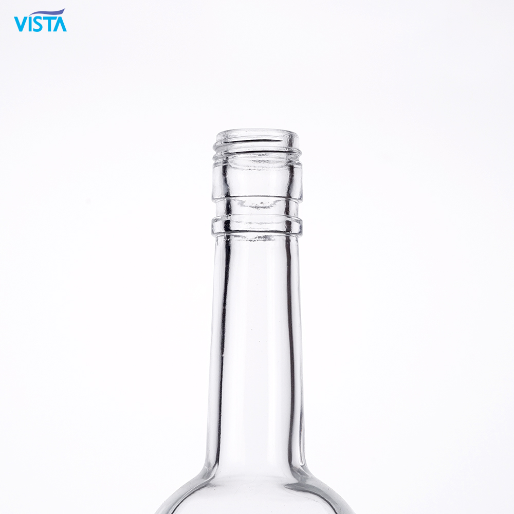 750ml square glass spirit bottle