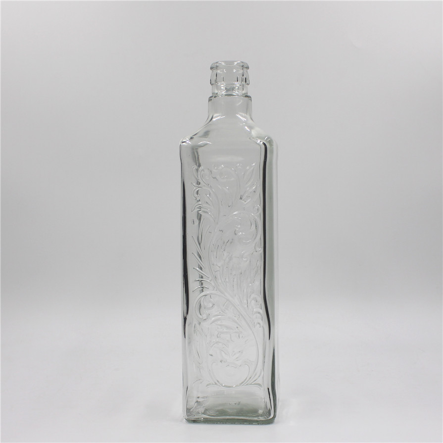 750ml square shape spirits bottles with snap on cap