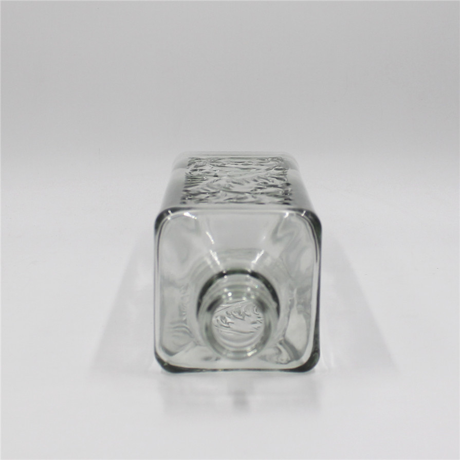 750ml square shape spirits bottles with snap on cap
