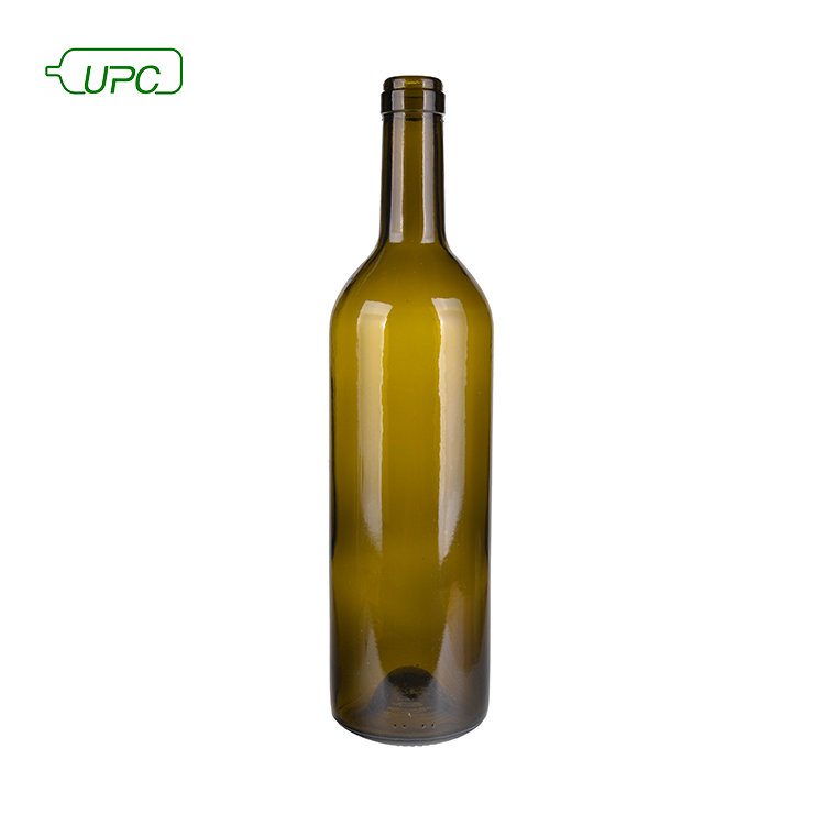750ml standard dimensions frosted glass wine bottle