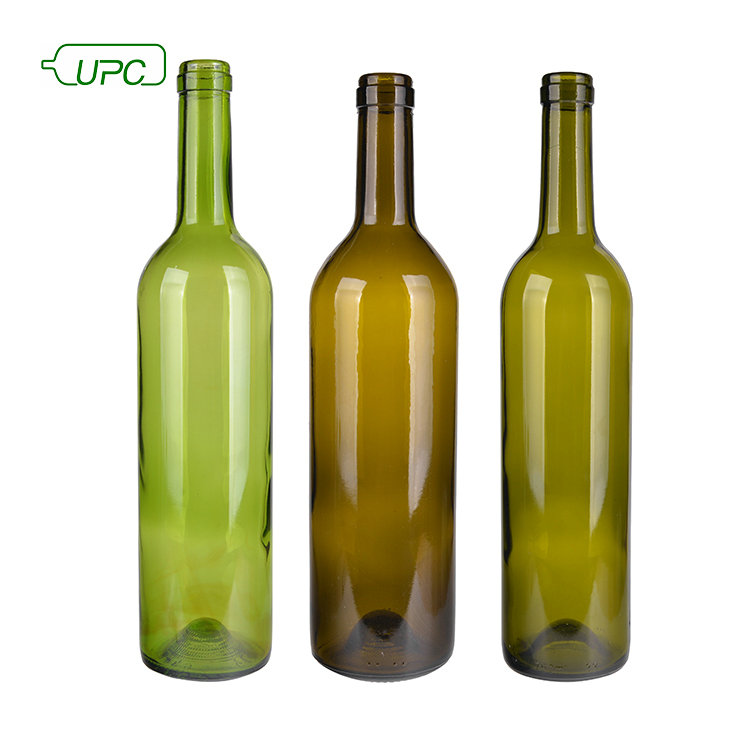 750ml standard dimensions frosted glass wine bottle