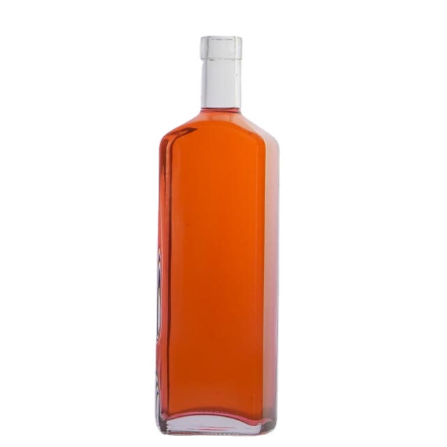 750ml standard transparent super flint glass bottle custom printing premium liquor gin whiskey vodka glass bottle