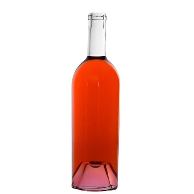 750ml standard transparent super flint glass bottle custom printing premium liquor gin whiskey vodka glass bottle