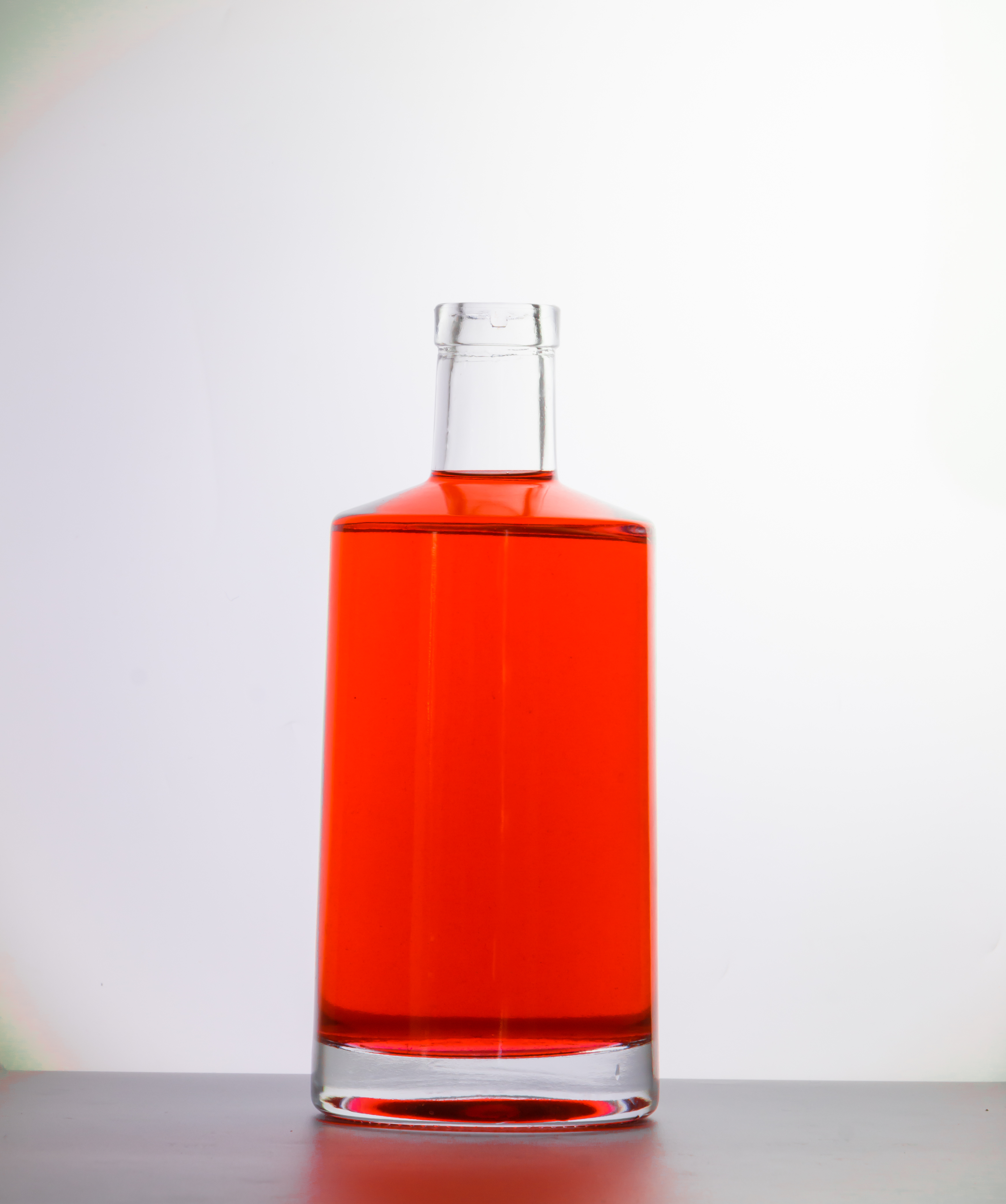 750ml standard transparent super flint glass bottle custom printing premium liquor gin whiskey vodka glass bottle