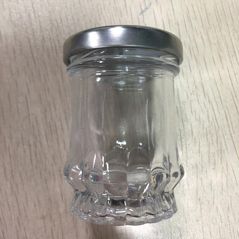 75ML Honey Jar Clear Empty Hexagonal Shape Bird' Nest Packing Glass Bottle with Screw lid