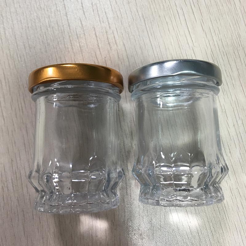 75ML Honey Jar Clear Empty Hexagonal Shape Bird' Nest Packing Glass Bottle with Screw lid