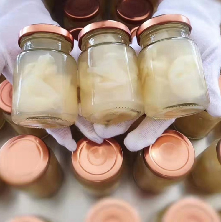 75ml 100ml cheap bird nest drink sauce food jam glass bottle jar with black/gold lid