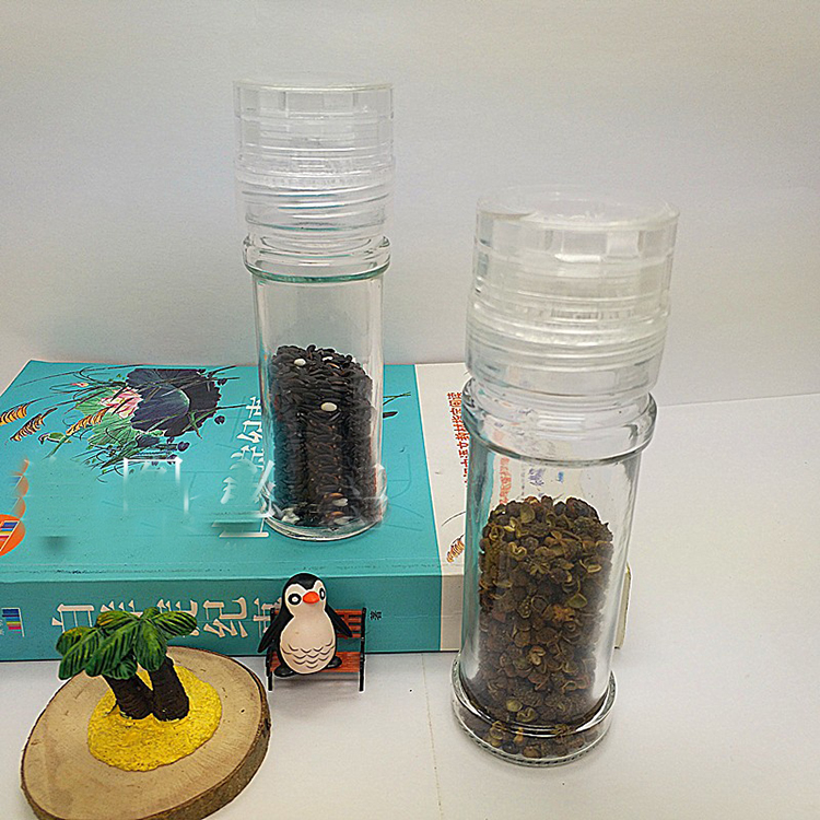 75ml 100ml clear small salt spice jar pepper glass grinder spice bottle