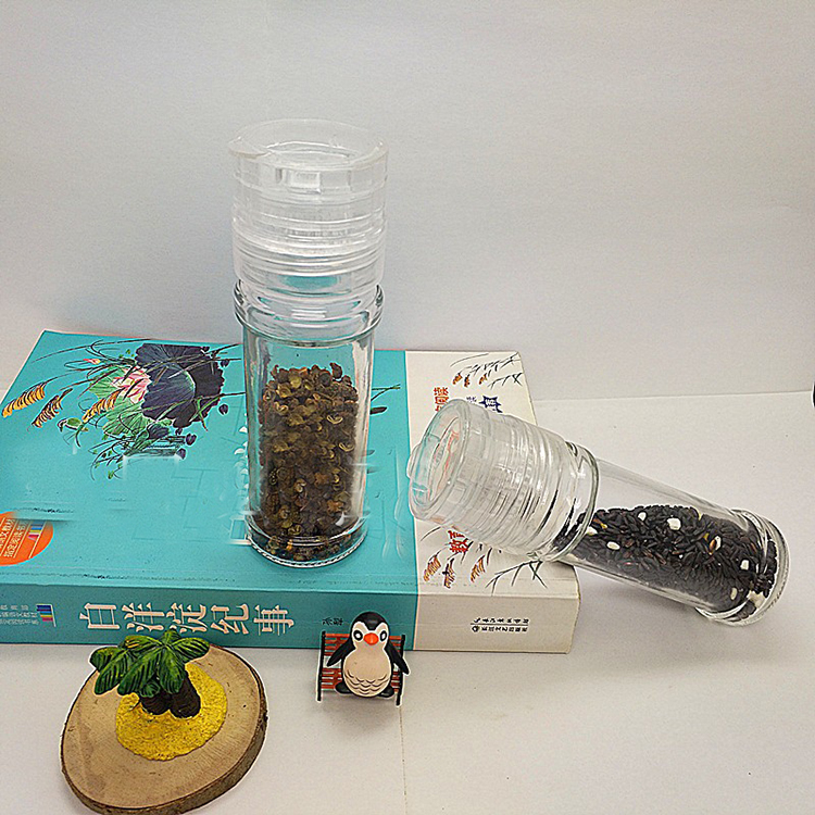 75ml 100ml clear small salt spice jar pepper glass grinder spice bottle