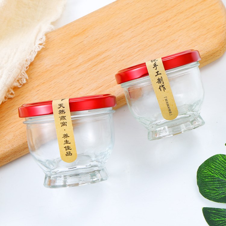 75ml 100ml small glass honey jar for bird's nest with screw lid