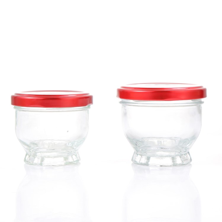 75ml 100ml small glass honey jar for bird's nest with screw lid