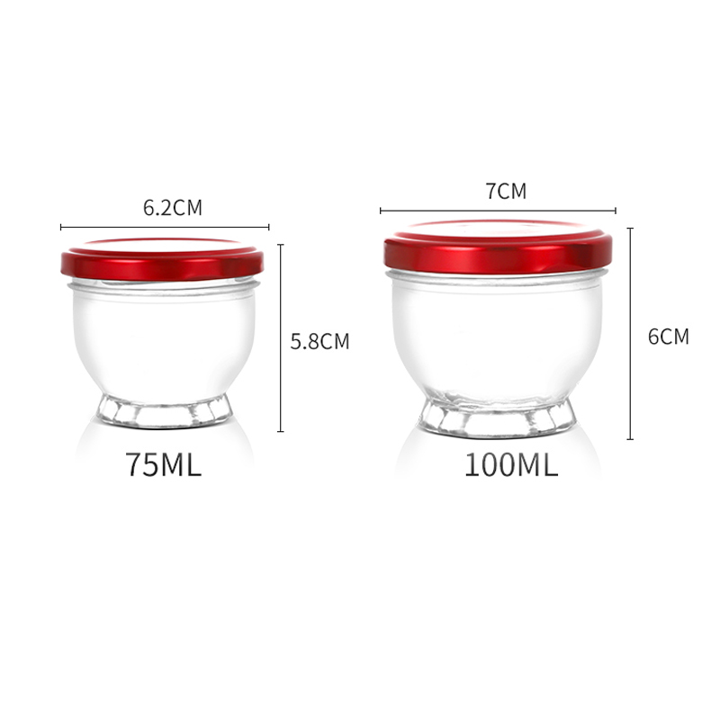 75ml 100ml small glass honey jar for bird's nest with screw lid