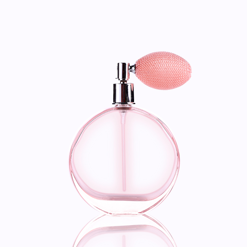 75ml Fancy different colors round vase shape perfume glass spray bottles manufacturer supplier
