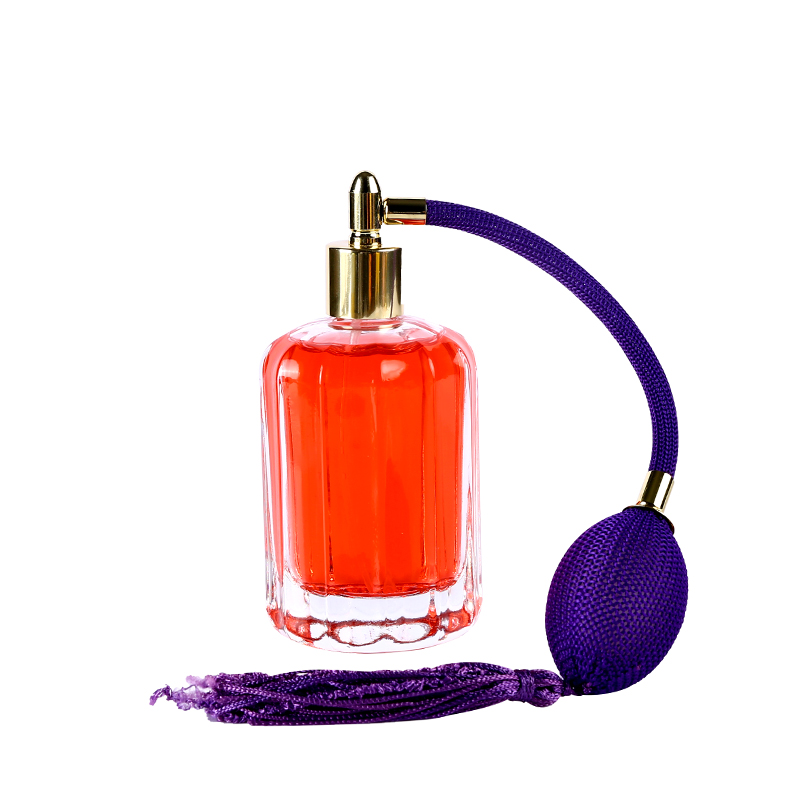 75ml Fancy different colors round vase shape perfume glass spray bottles manufacturer supplier