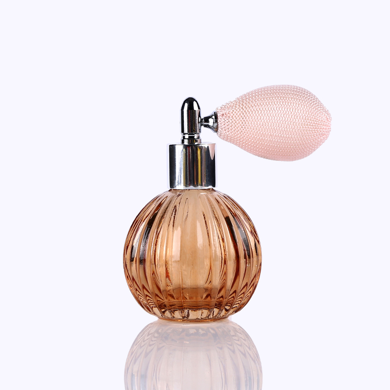 75ml Fancy different colors round vase shape perfume glass spray bottles manufacturer supplier