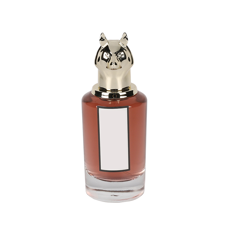75ml animals gold deer head cap custom refill empty glass luxury perfume oil spray bottles