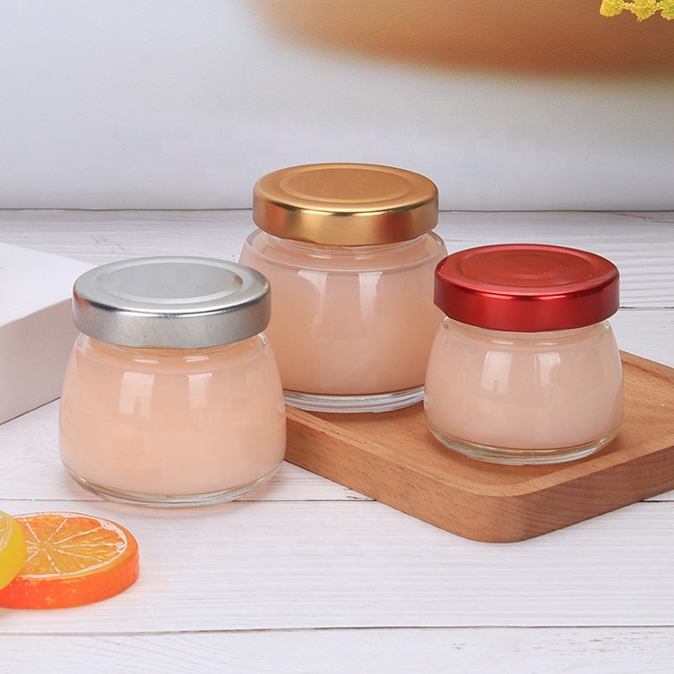 75ml jelly bottle 120ml luxury edible bird's nest package 150ml vacuum glass cubilose jar with red lid gold logo for liquid food