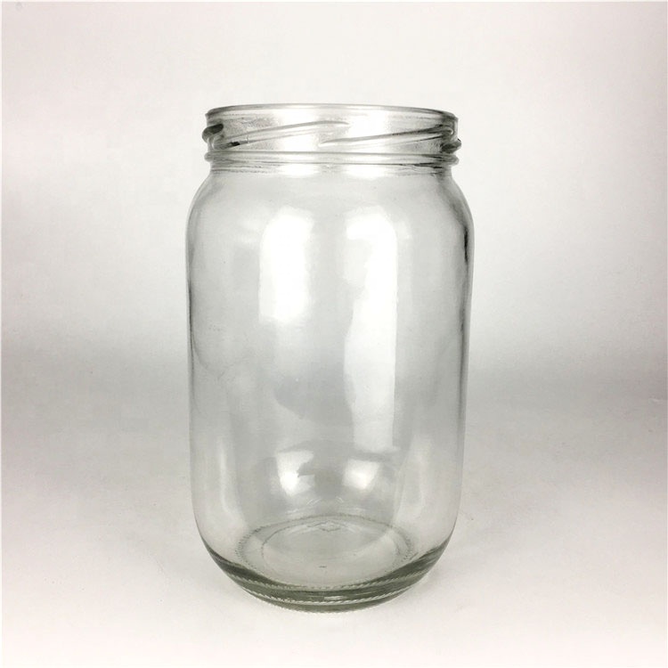 770ml Clear empty round glass food jar for jam honey pickles jar with lid