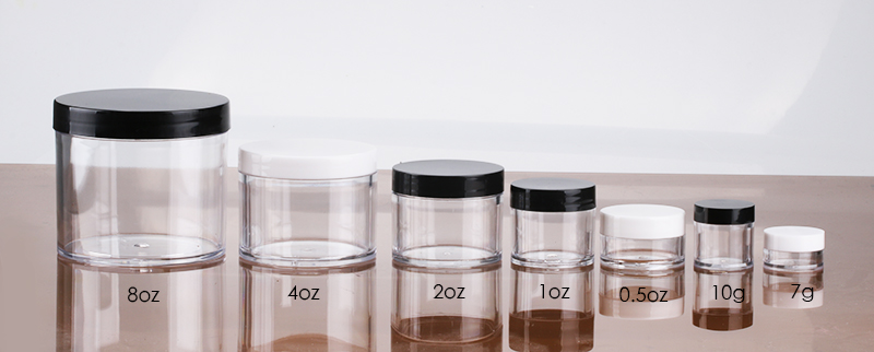 7G 10G 0.5OZ 1OZ 2OZ 4OZ 8OZ cosmetic plastic jar for nail powder custom made plastic jar for color gel