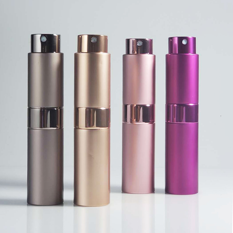 7ML 8ML 10ML 15ML 20ML Empty Plastic Black Glass Aluminum Perfume Atomizer Container With Pump