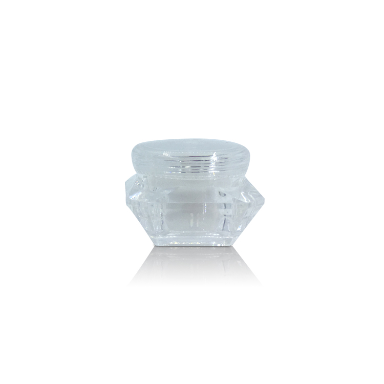 7g Diamond Shape Mini Empty Clear Lotion Jar Cosmetic Pot Face Cream Container