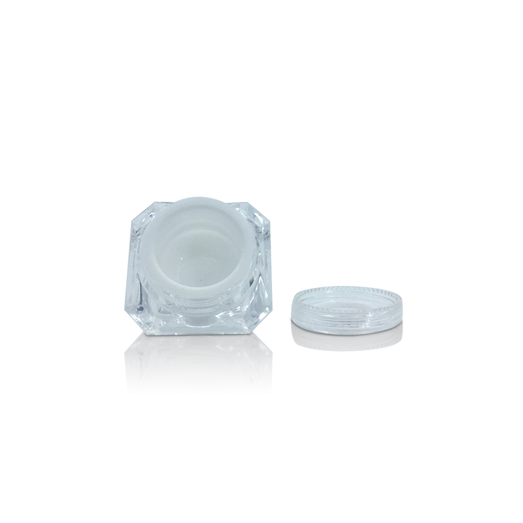 7g Diamond Shape Mini Empty Clear Lotion Jar Cosmetic Pot Face Cream Container