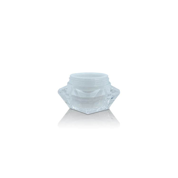 7g Diamond Shape Mini Empty Clear Lotion Jar Cosmetic Pot Face Cream Container