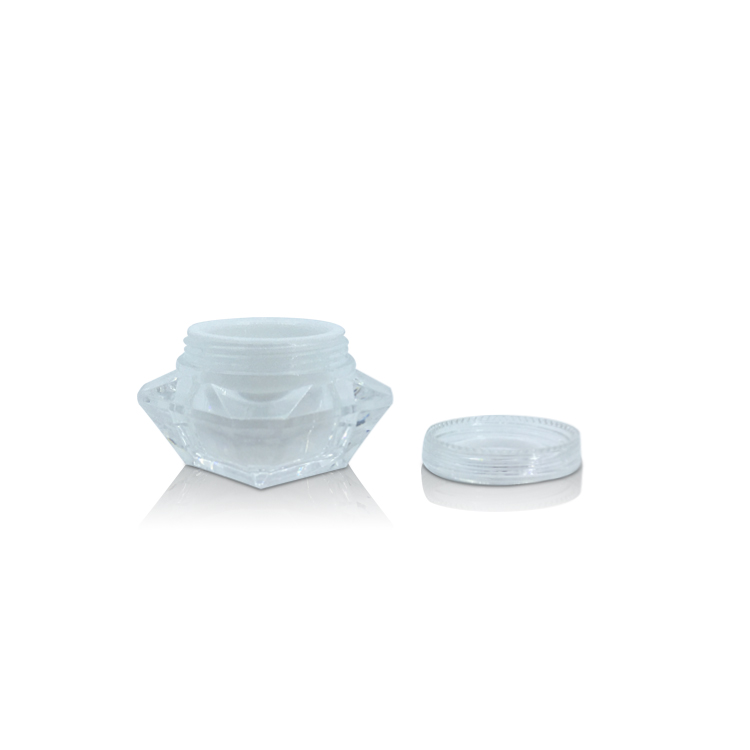 7g Diamond Shape Mini Empty Clear Lotion Jar Cosmetic Pot Face Cream Container