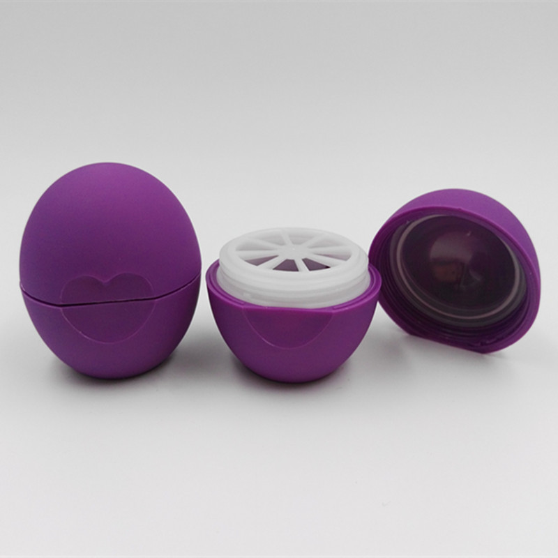 7g Matte Lipstick Container Round Plastic Lip Balm Tube Egg Shaped Lip Stick Case Cosmetic Lip Gloss Cases Lipstick Jar