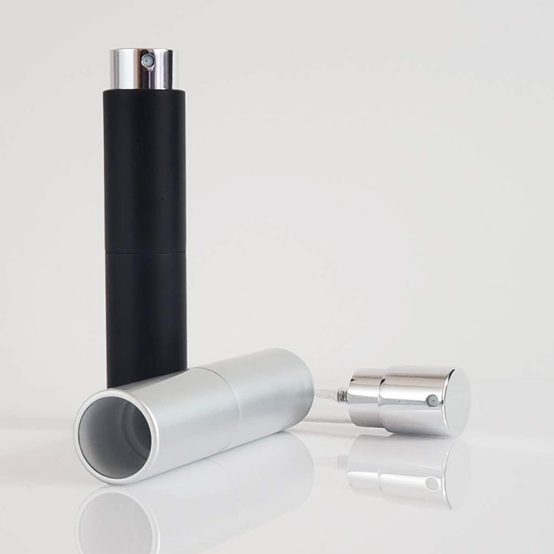 7ml 8ml 10ml 15ml 20ml Wholesale Refillable Twist Aluminum Perfume Atomizer Glass Fragrance Bottle