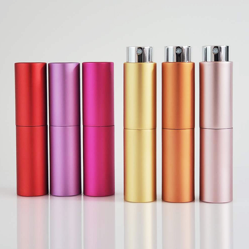 7ml 8ml 10ml 15ml Empty Matte Black Custom Luxury Refillable Twist Perfume Atomizer Bottle
