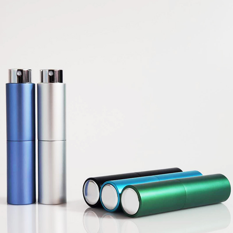 7ml 8ml 10ml 15ml Empty Matte Black Custom Luxury Refillable Twist Perfume Atomizer Bottle