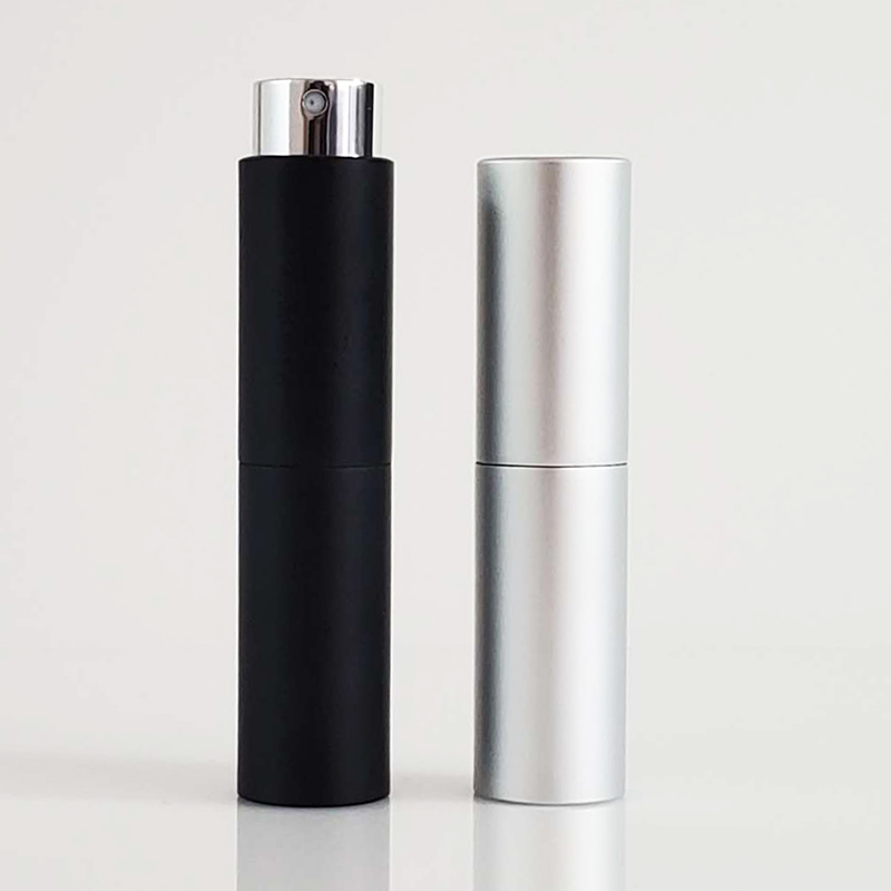 7ml 8ml 10ml 15ml Glossy Black Travel Portable Mini Refillable Glass Aluminum Bottle Perfume Atomizer