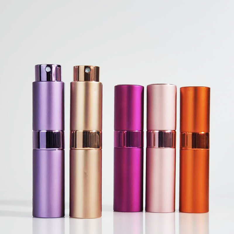 7ml 8ml 10ml 15ml Refillable Pouch Perfume Atomizer Spray Aluminum Glass Bottle With Packaging