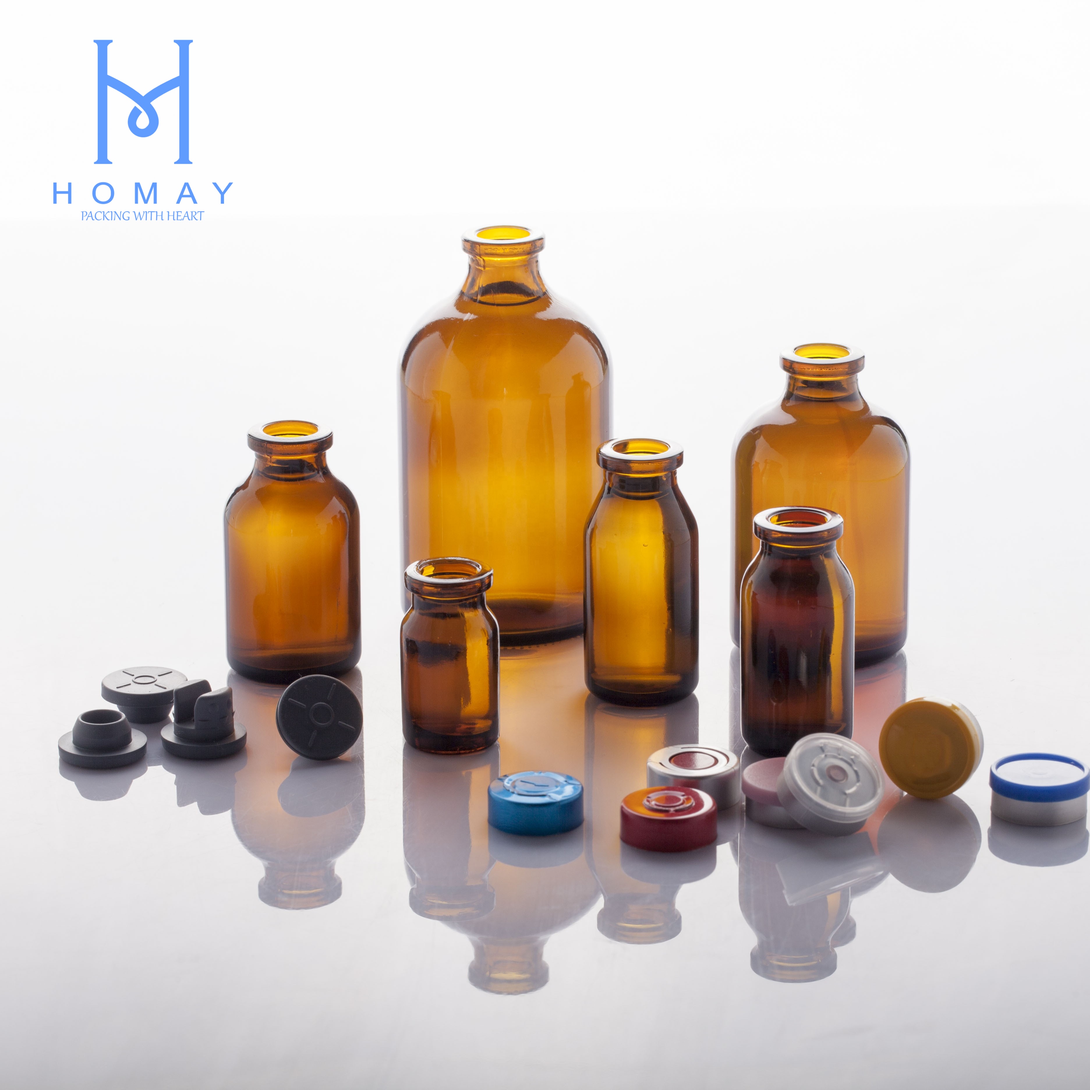 7ml Amber Clear Soda-lime-silica Borosilicate Glass Injection Vial USP Type II Type III