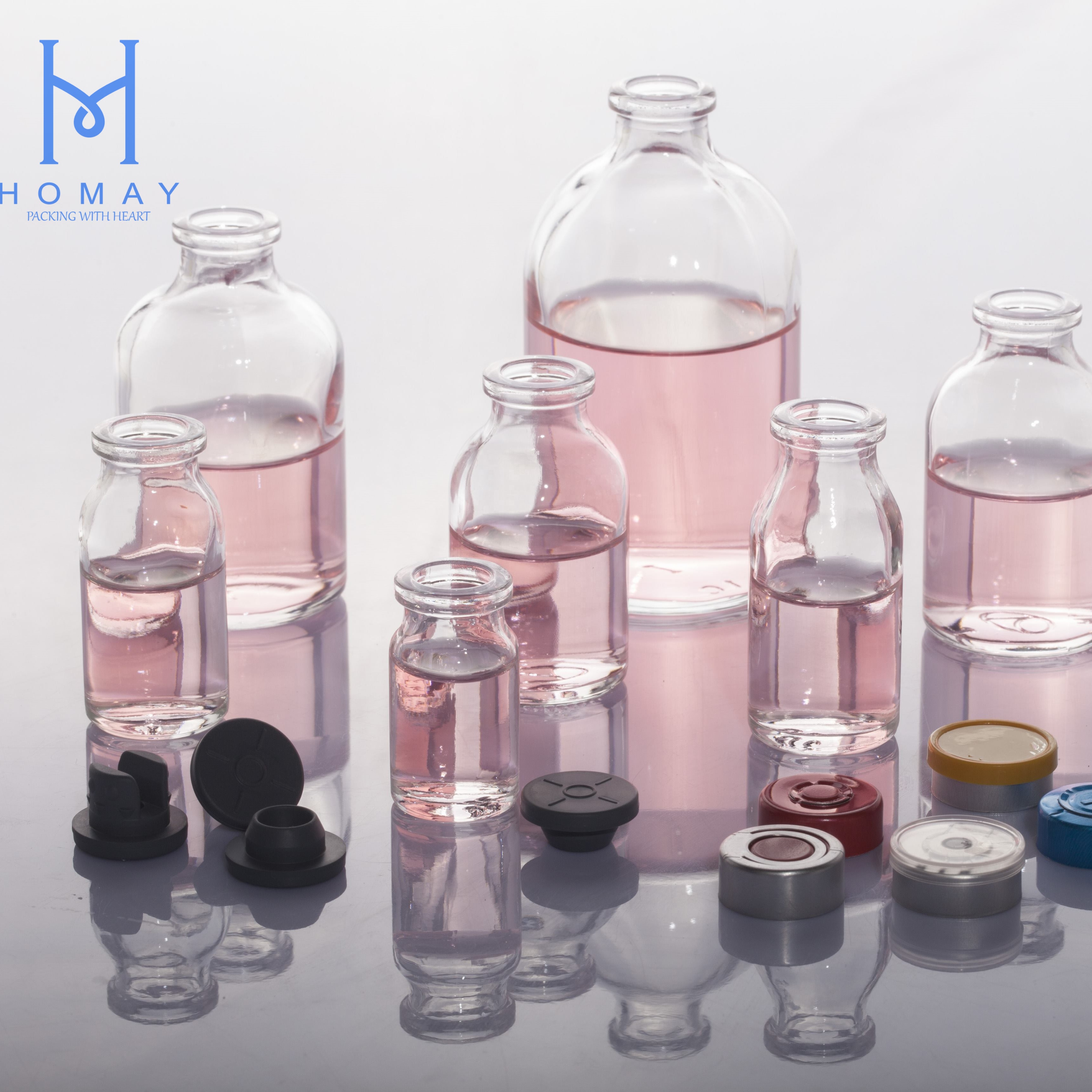 7ml Amber Clear Soda-lime-silica Borosilicate Glass Injection Vial USP Type II Type III