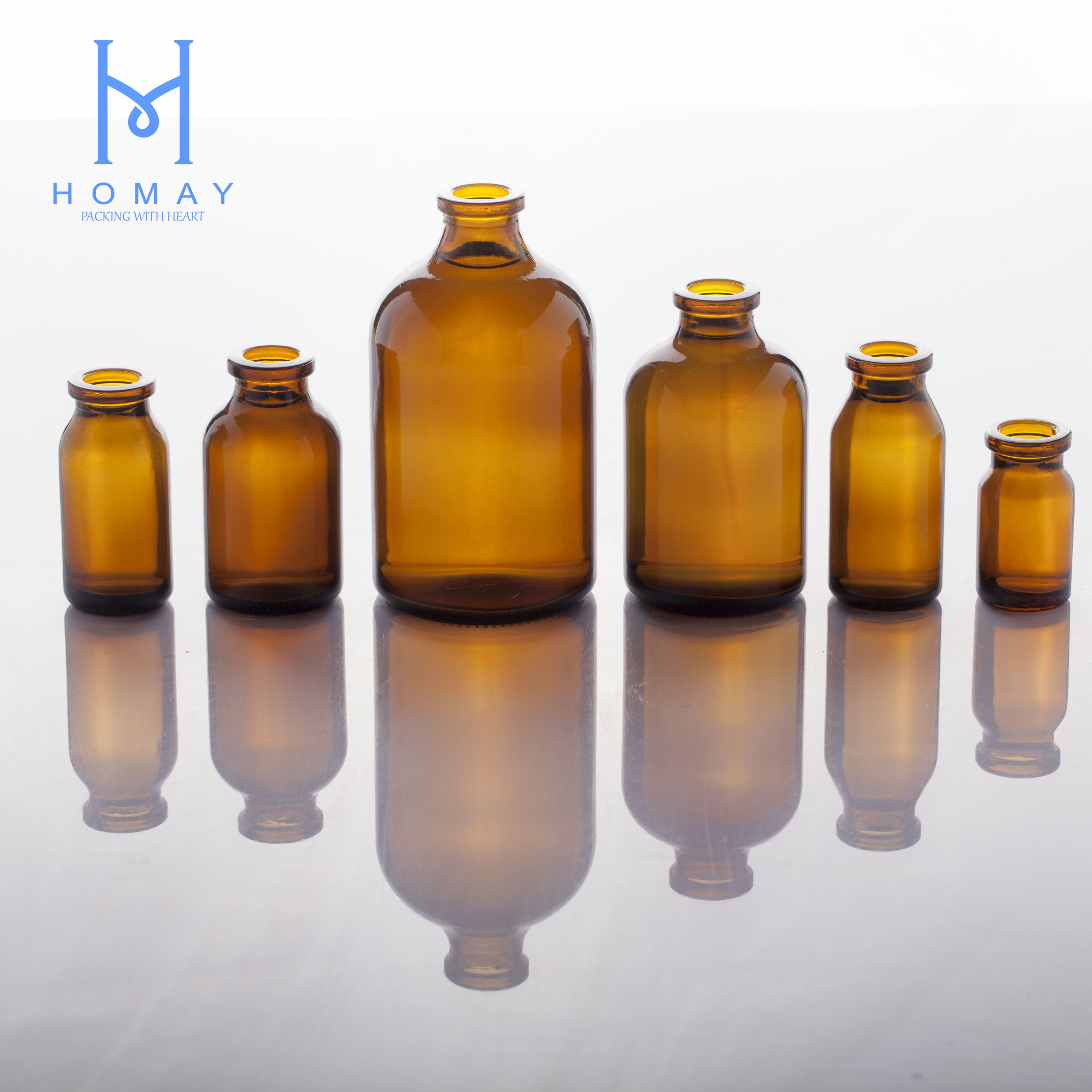 7ml Amber Clear Soda-lime-silica Borosilicate Glass Injection Vial USP Type II Type III