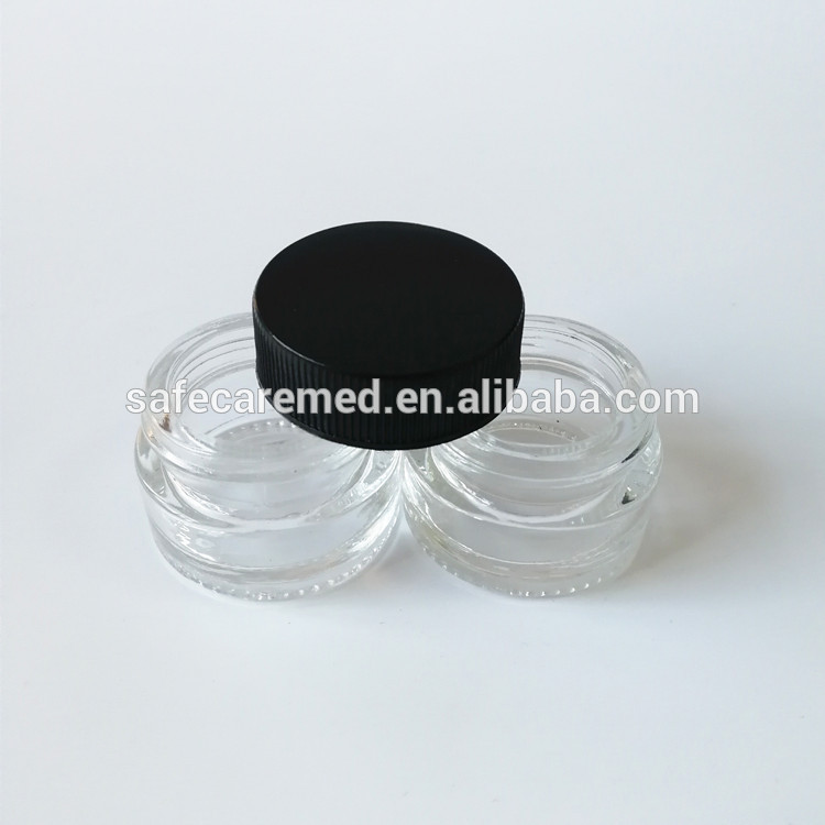 7ml Flat Storage Stash Wax Concentrate Glass Jar