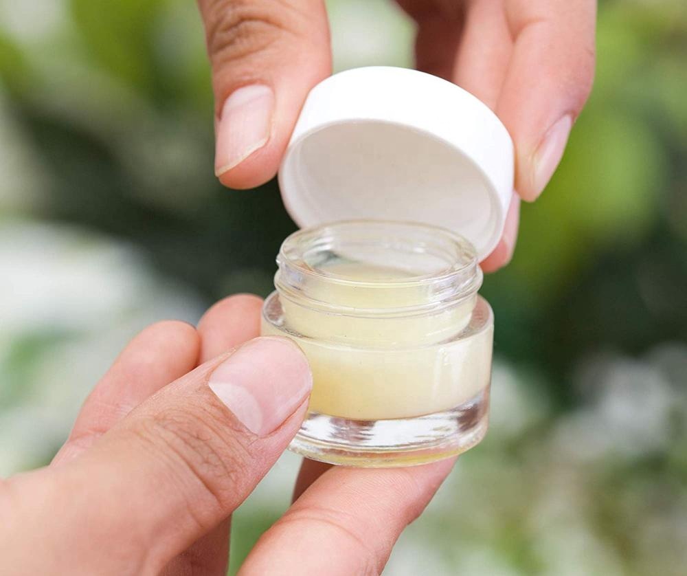 7ml Mini Clear Cosmetic Glass Jars with Plastic Lid for Lip Balm Eye Cream