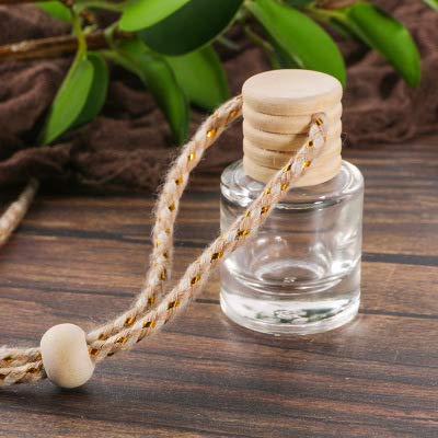 7ml Refillable Car Air Freshener Perfume Bottle Glass Hanging Aromatherapy Essential Oil Scent Diffuser