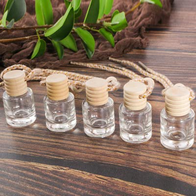 7ml Refillable Car Air Freshener Perfume Bottle Glass Hanging Aromatherapy Essential Oil Scent Diffuser