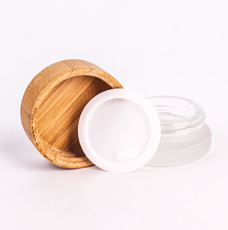 7ml frosted bamboo glass jar/glass jar ! glass candle jar/glass jars and bottles ! glass jars and containers