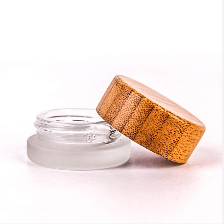 7ml frosted bamboo glass jar/glass jar ! glass candle jar/glass jars and bottles ! glass jars and containers