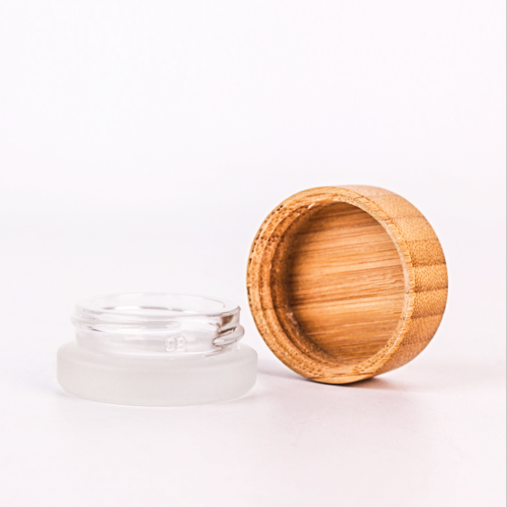 7ml frosted bamboo glass jar/glass jar ! glass candle jar/glass jars and bottles ! glass jars and containers
