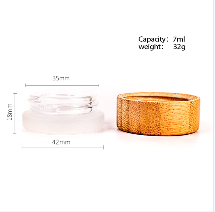 7ml frosted bamboo glass jar/glass jar ! glass candle jar/glass jars and bottles ! glass jars and containers