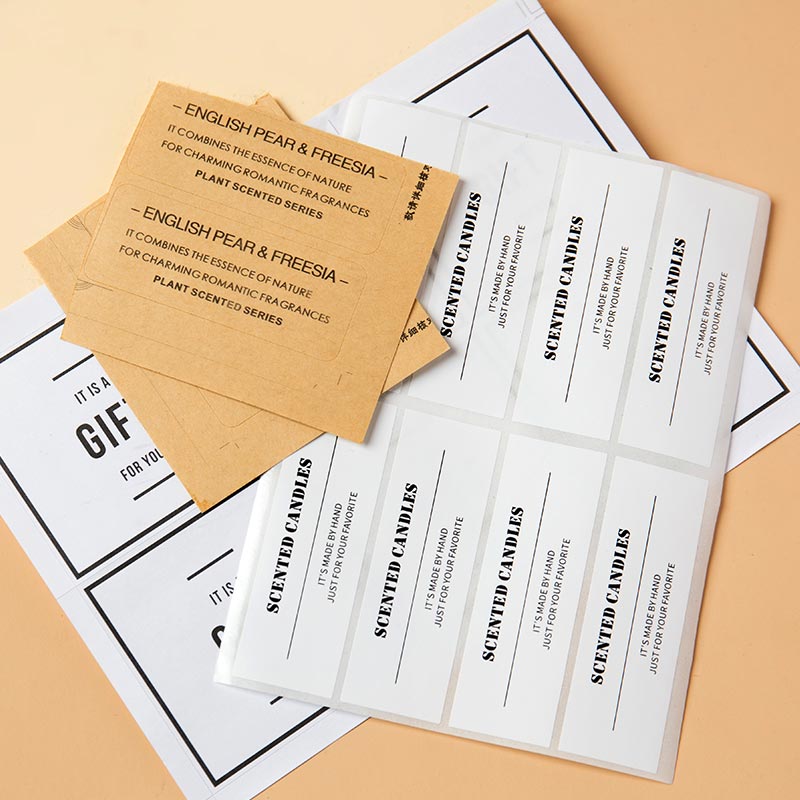 7oz 10oz Label Sticker Colored Matt White Bamboo Lid Candle Aromatherapy Jars With Box