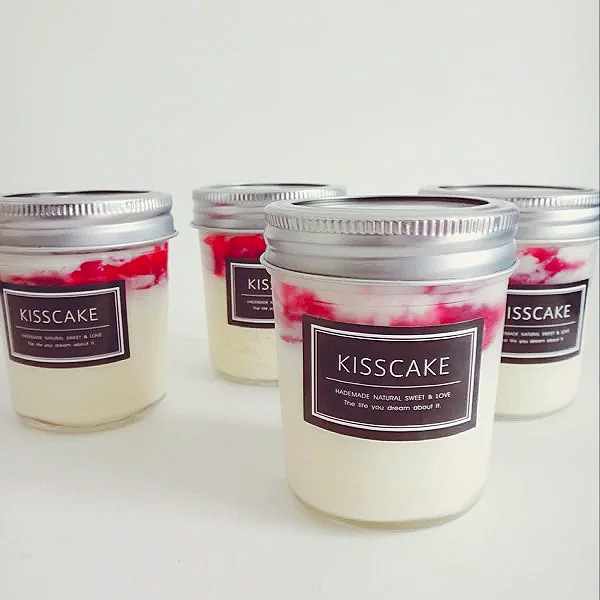 7oz 14oz 17oz Round glass canning jam jar with metal lid